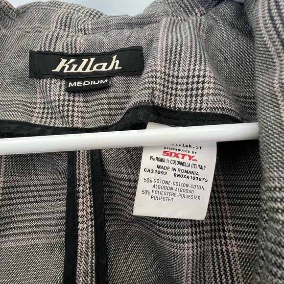 Killah Gray Blazer with Pink and White Thread - Picture 2 of 3